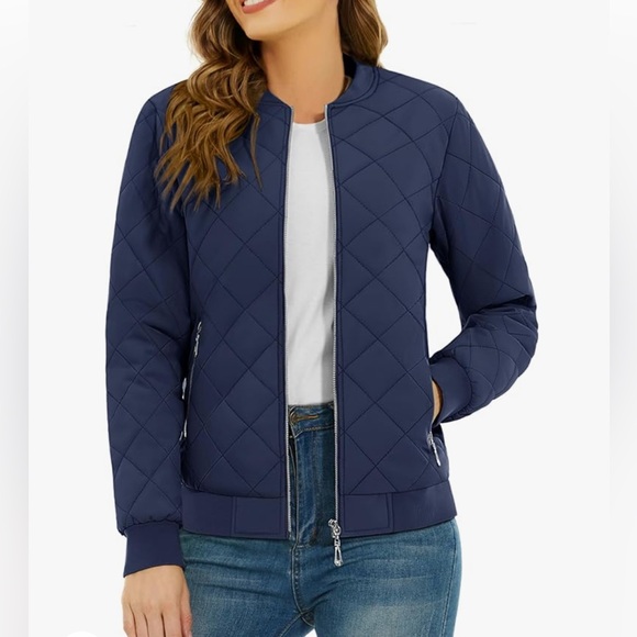GAP Jackets & Blazers - Gap denim quilted bomber jacket - large